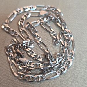 26 IN STERLING SILVER 925 VINTAGE FIGARO  CHAIN 29.76 Grams